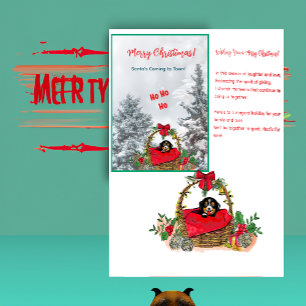 Tarjeta Festiva Saludo Navideño de Cachorro Festivo - Feliz Navida