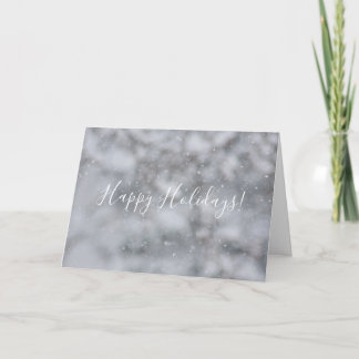 Tarjeta Festiva Saludo Nevado de los copos de nieve del invierno