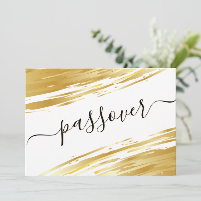 Tarjeta Festiva Saludo personalizado de Passover Seder (Anverso de pie)