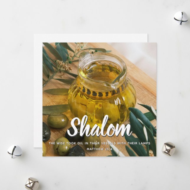 Tarjeta Festiva Saludo religioso de Shalom (Anverso/Reverso In Situ)