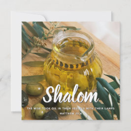 Tarjeta Festiva Saludo religioso de Shalom