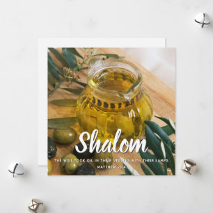 Tarjeta Festiva Saludo religioso de Shalom