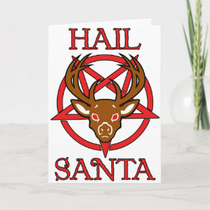 Tarjeta Festiva Saludo Santa