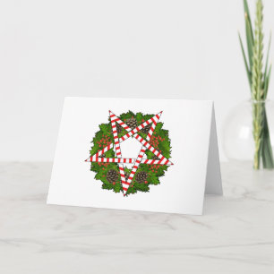 Tarjeta Festiva Saludo Santa