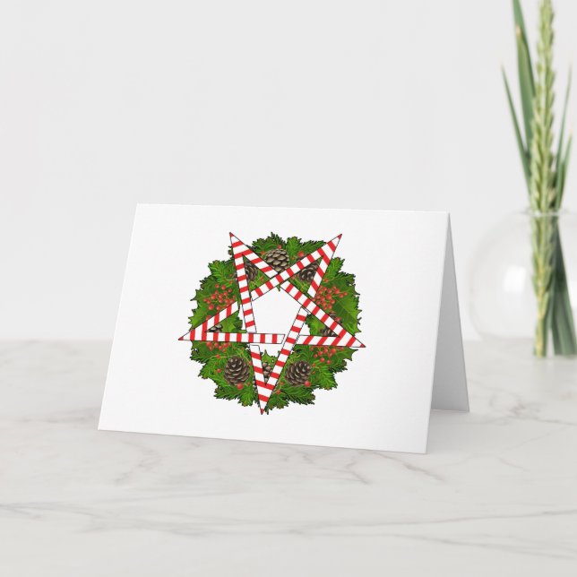 Tarjeta Festiva Saludo Santa (Anverso)