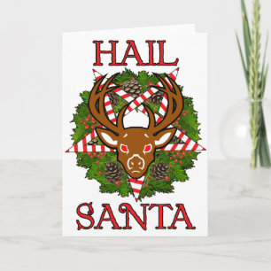 Tarjeta Festiva Saludo Santa