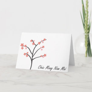 Tarjeta Festiva Saludo vietnamita del Año Nuevo