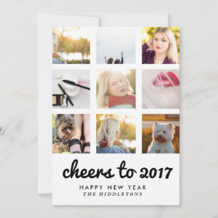 Tarjeta Festiva Saludos A 2017 Instagram Nueve fotos Año Nuevo