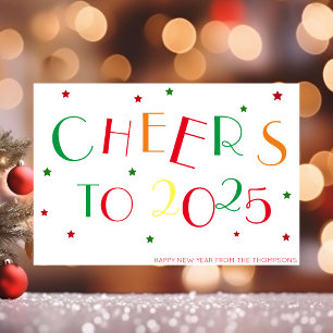 Tarjeta Festiva Saludos a 2025 años