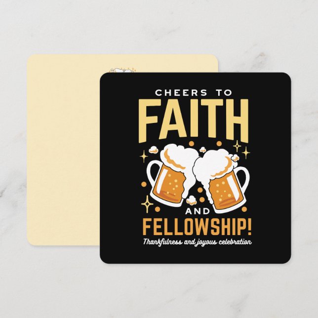 Tarjeta Festiva Saludos a la fe y la comunidad - Oktoberfest (Anverso / Reverso)