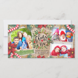 Tarjeta Festiva Saludos a la foto del saludo de corona de Año Nuev