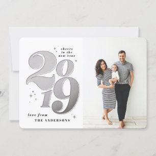 Tarjeta Festiva Saludos a las festividades fotográficas del año nu
