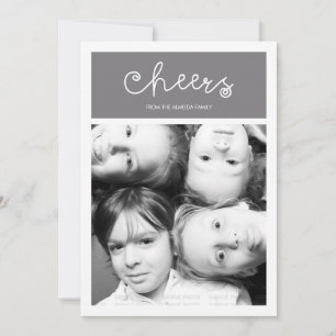 Tarjeta Festiva Saludos a los Navidades modernos foto plana de vac