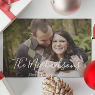 Tarjeta Festiva Saludos A Una Foto De Año Nuevo