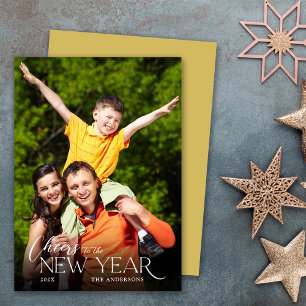 Tarjeta Festiva Saludos al Año Nuevo Foto