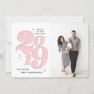 Tarjeta Festiva Saludos al audaz feriado por la foto 2019 de Año N