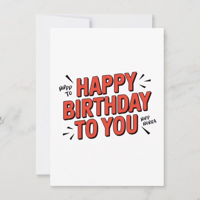 Tarjeta Festiva Saludos alegres de cumpleaños (Anverso)