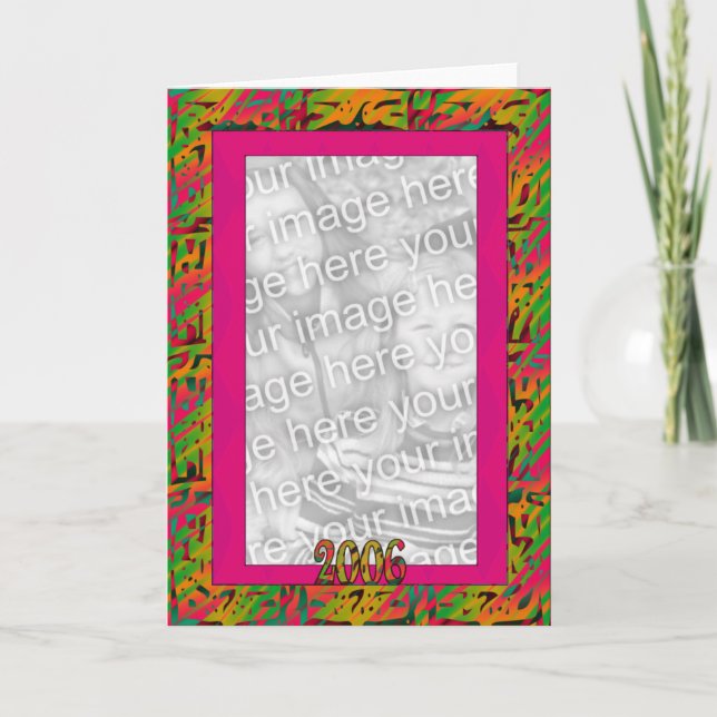 Tarjeta Festiva Saludos artísticos deco 2 (Anverso)