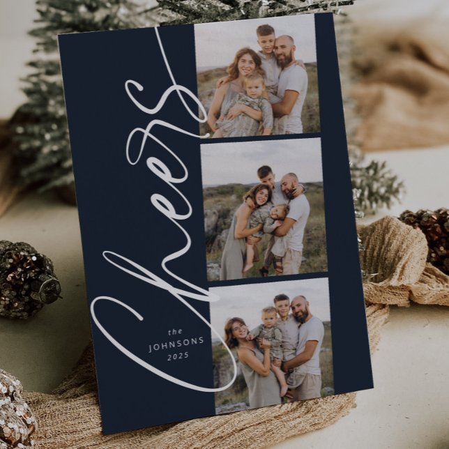 Tarjeta Festiva Saludos Azules Sencillos Navidades Elegantes De Gu (Subido por el creador)