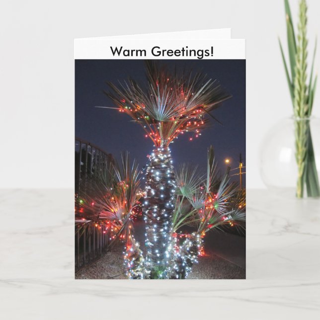 Tarjeta Festiva ¡Saludos cálidos! (Anverso)