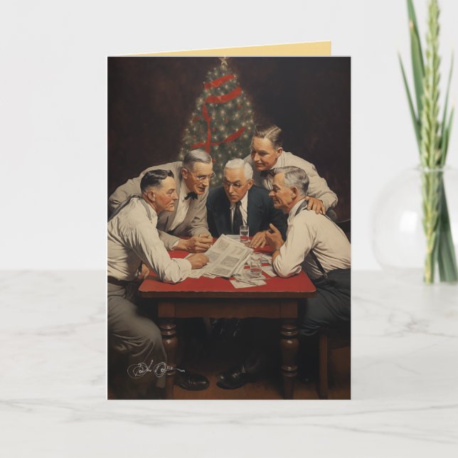 Tarjeta Festiva Saludos complicados de temporada del equipo de neg (Anverso)