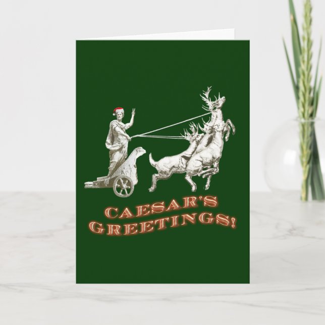 Tarjeta Festiva Saludos de CAESARS (Anverso)