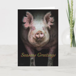 Tarjeta Festiva Saludos de cerdo