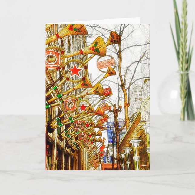 Tarjeta Festiva Saludos de Chicago (Anverso)