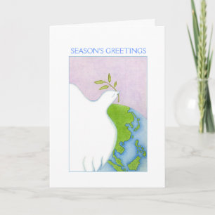 Tarjeta Festiva Saludos de Dove Season