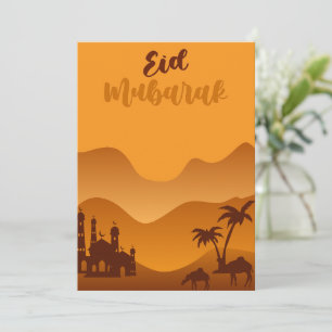 Tarjeta Festiva Saludos de Eid Mubarak