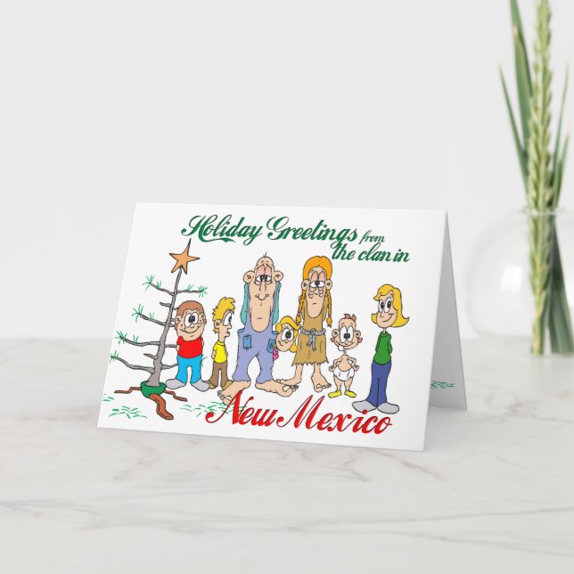 Tarjeta Festiva Saludos de feriado de Nuevo México (Anverso)