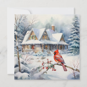 Tarjeta Festiva Saludos de Invierno Mágico