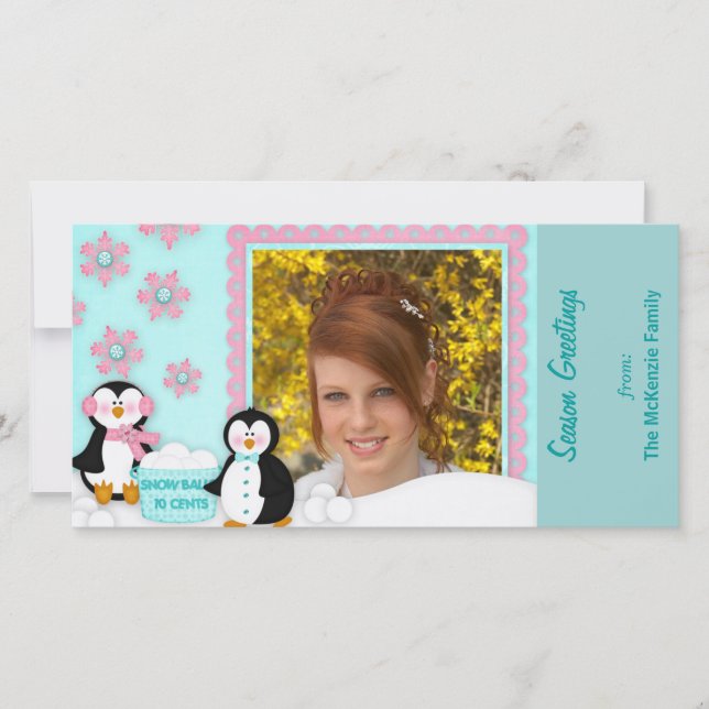 Tarjeta Festiva Saludos de la estación (Anverso)