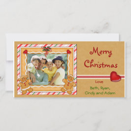 Tarjeta Festiva Saludos de la foto del pan de jengibre