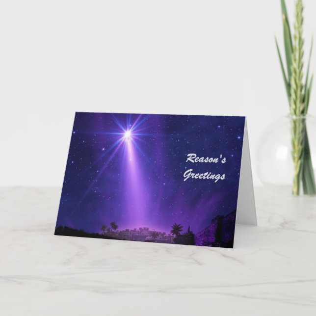 Tarjeta Festiva Saludos de la razón (Anverso)