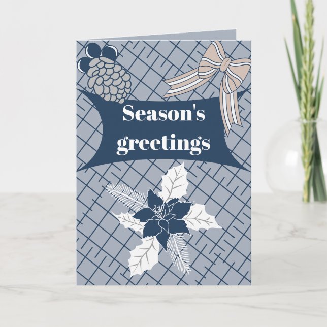 Tarjeta Festiva Saludos de la temporada (Anverso)