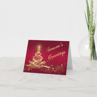 Tarjeta Festiva Saludos de la temporada corporativa de árboles con