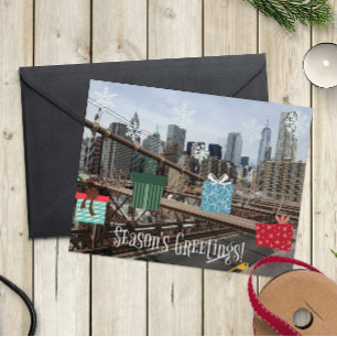 Tarjeta Festiva Saludos de la temporada de Nueva York