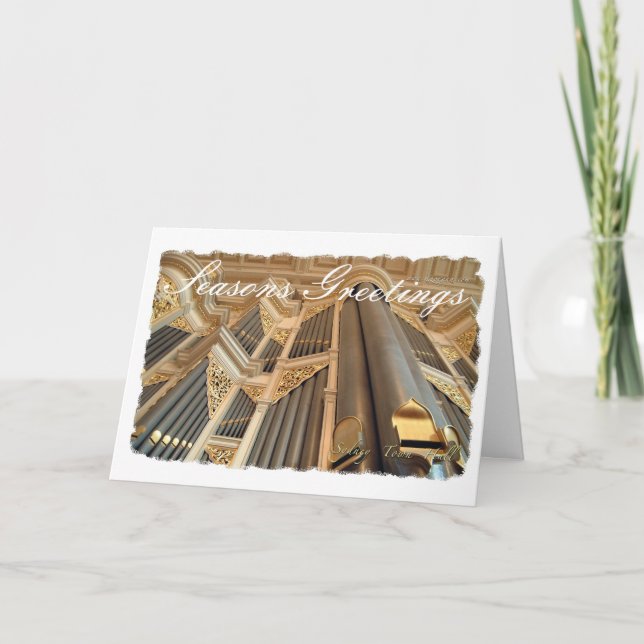 Tarjeta Festiva Saludos de la temporada de órganos de Sídney (Anverso)