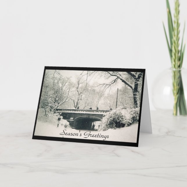 Tarjeta Festiva saludos de la temporada de parques (Anverso)