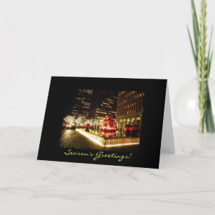 Tarjeta Festiva Saludos de la Temporada - Luces de Fiesta - Nueva