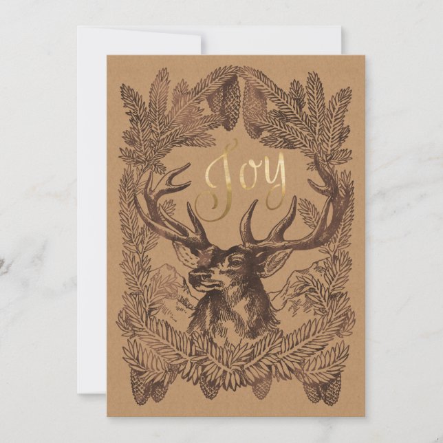 Tarjeta Festiva Saludos de la temporada navideña de invierno de lo (Anverso)