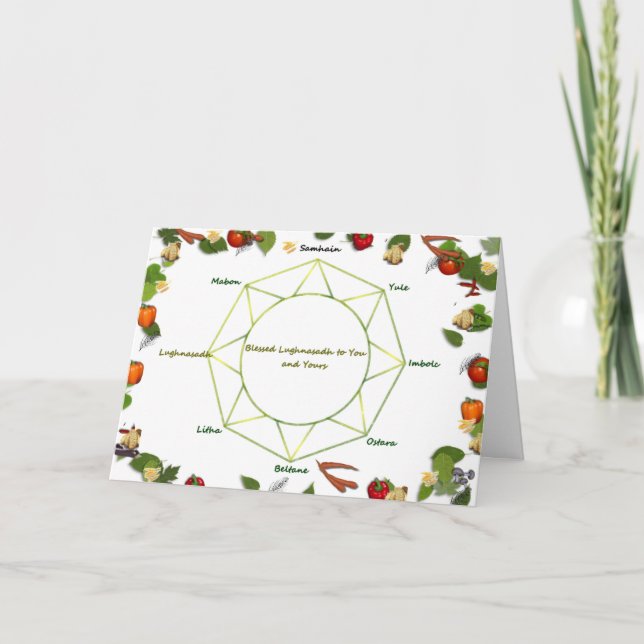 Tarjeta Festiva Saludos de Lammas (Anverso)