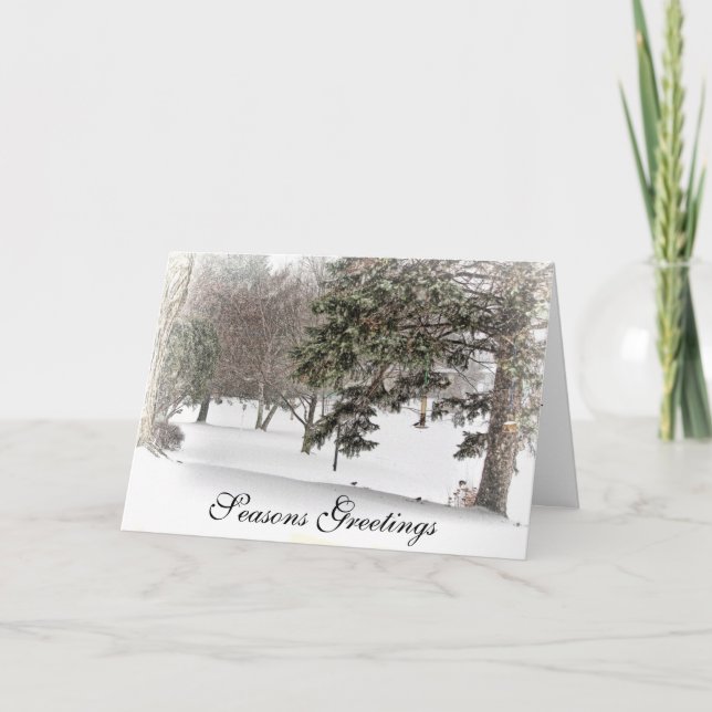 Tarjeta Festiva Saludos de las estaciones (Anverso)