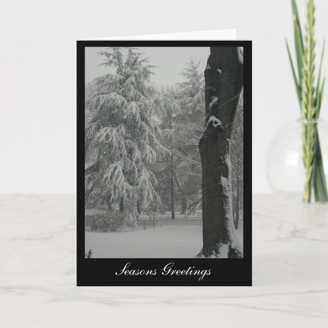 Tarjeta Festiva Saludos de las estaciones (Anverso)