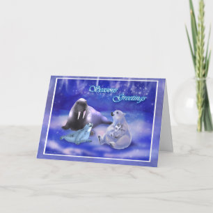 Tarjeta Festiva Saludos de las estaciones