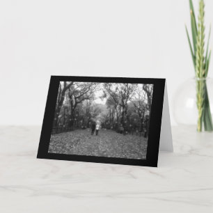 Tarjeta Festiva Saludos de las estaciones - Central Park y nieve