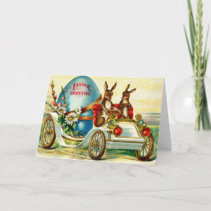 Tarjeta Festiva ¡Saludos de los Conejos de Pascua de 1910!