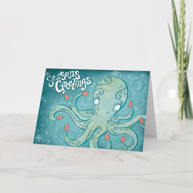 Tarjeta Festiva Saludos de los hijos del "mar " (Anverso)