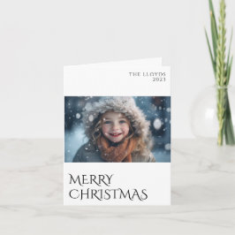 Tarjeta Festiva Saludos de los Navidades de fotos de su familia